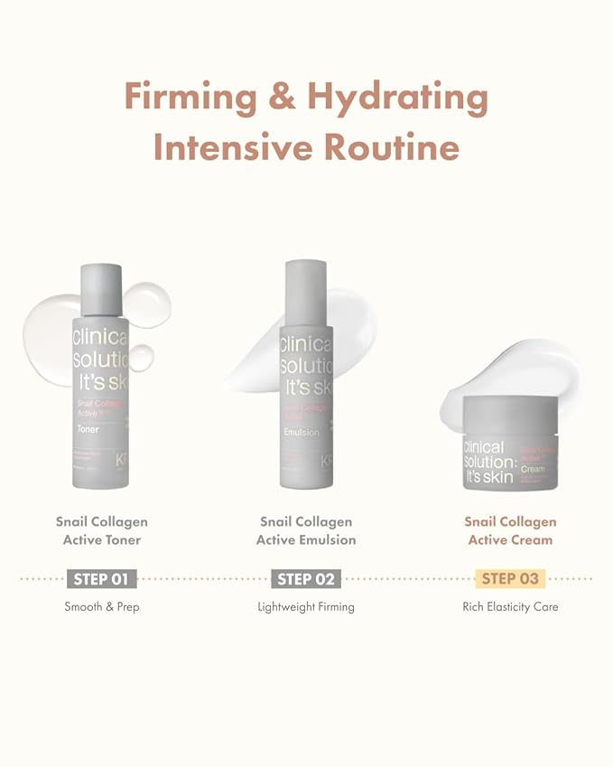 It'S SKIN Active Snail Collagen Cream 1.69 fl.oz, Firming Face Cream with Snail Mucin, Dual Collagen & Liposome for Elasticity, Long Lasting Moisture, Non-Greasy Moisturizing Cream, Korean Skincare