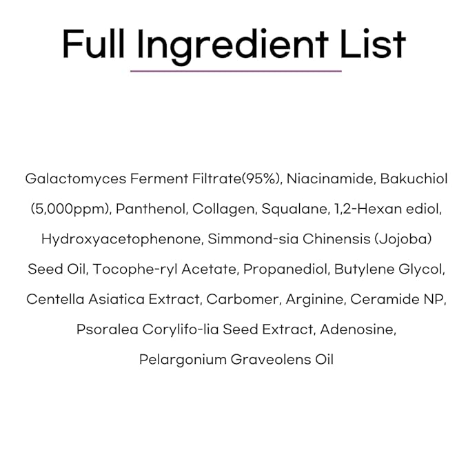 daymellow Galactomy Bakuchiol Serum 1.01fl.oz/30ml, Retinol Face Serum, Niacinamide 2%, Panthenol, Collagen, Wrinkle Care, for Sensitive Skin, Daily Anti-Aging Facial Serum Korean Skincare