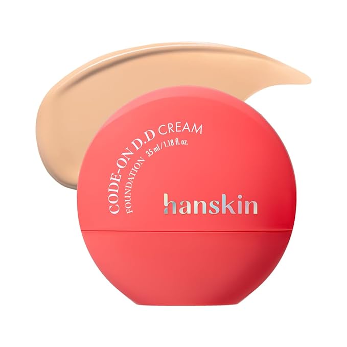 Hanskin DD Cream Foundation – Korean BB Cream Liquid Foundation | Lightweight Semi-Matte Tinted Moisturizer | Pore-Blurring, Tone-Evening Daily Base Makeup | 1.18 fl oz (23N NATURAL BEIGE)