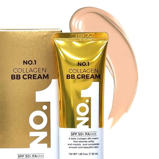 PRETTYSKIN Collagen BB Cream with Zinc Oxide & Titanium Dioxide – Lightweight Daily Korean BB Cream for Moisture Balance, Natural Coverage & Skin Comfort (1.69 fl.oz.)