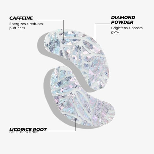 Vitamasques Diamond Eye Pads 3-Pack - Soothing and Rejuvenating Eye Patches Korean Skin Care Reduce Fine Lines, Puffiness & Dark Circles