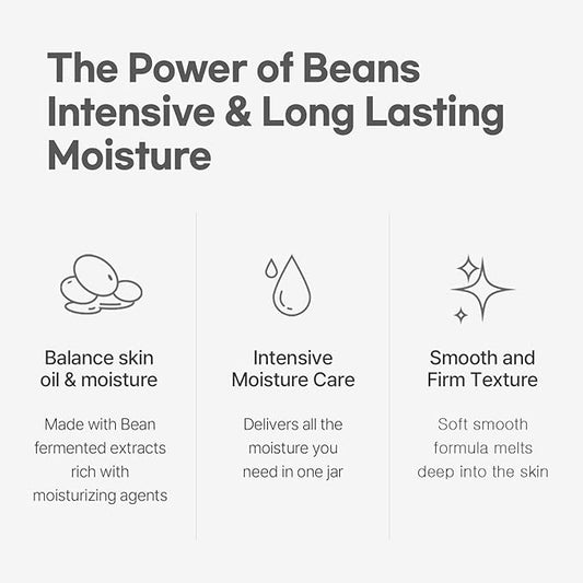 mixsoon Bean Glass Skin Duo Facial Moisturizer Fermented Bean Skincare Routine Bean Essence 50ml + Bean Cream 50ml 3.38 Fl. Oz / 100ml Korean Glass Skin Care