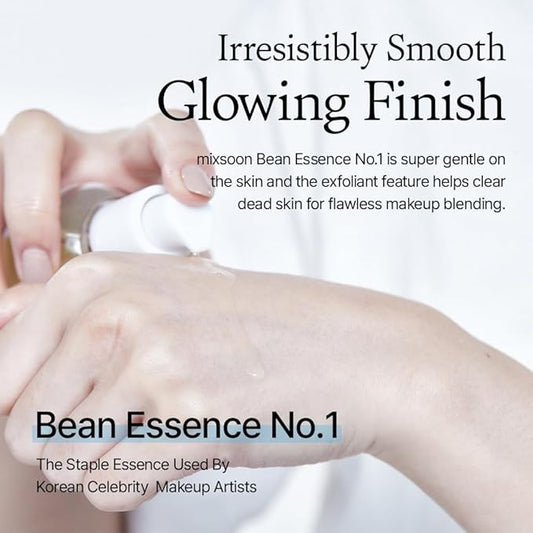 mixsoon Bean Essence-Exfoliating, Hydrating, Fermented Bean Extract, Gentle Formula for Smooth Skin 50ml / 1.69 fl.oz. Korean Glass Skin Care