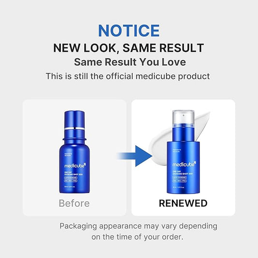 medicube Zero Exosome Shot 2,000 PPM Spicule Facial Serum | Liquid Skin Booster Serum | Exosome, AHA+BHA+PHA | Pore Care, Dead Skin Cells, Skin Texture | Korean Skin Care 1.01 fl.oz