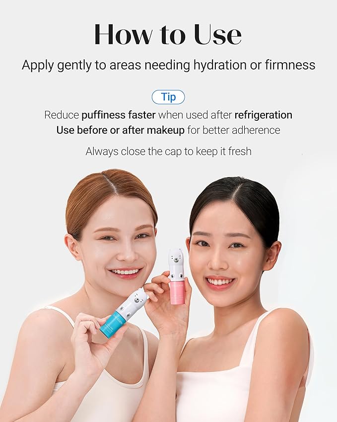 THESAEM Iceland Eye Stick Bundle - 3 Pack (Collagen + Peptide + Hydrating) 0.38 oz Each - Complete Under Eye Treatment for Dark Circles, Puffiness & Wrinkles - Anti-Aging Cooling Balm with Niacinamide