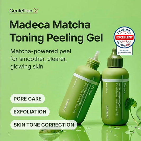 CENTELLIAN 24 Madeca Matcha Peeling Gel (5.07fl oz) – Gentle Exfoliator for Clear, Smooth & Balanced Skin, Korean Skin Care. Matcha-TECA Complex, Charcoal Capsules.