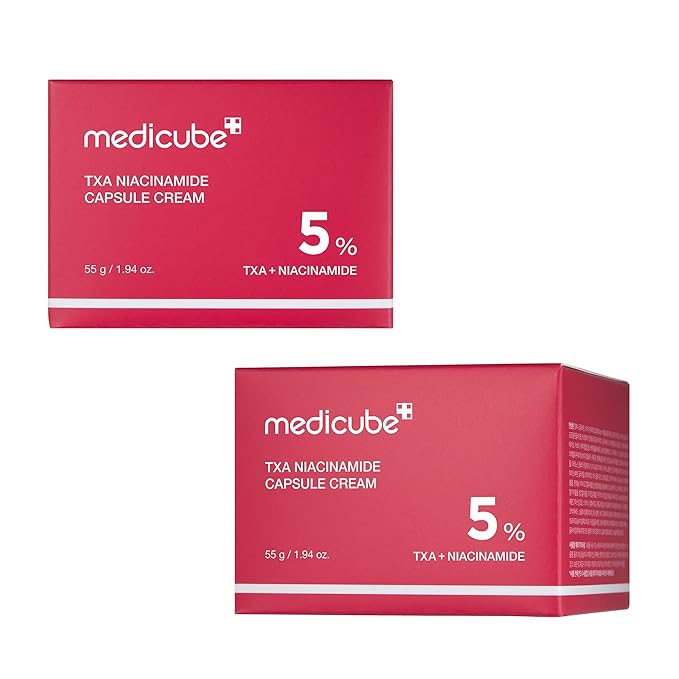 medicube Capsule Cream with TXA + Niacinamide | Dual Radiance Moisturizer Ideal for Use After Spot Care, Uneven Skin Tone & Texture & Hydration | 99% Pure Tranexamic Acid | Korean Skincare, 1.94 oz