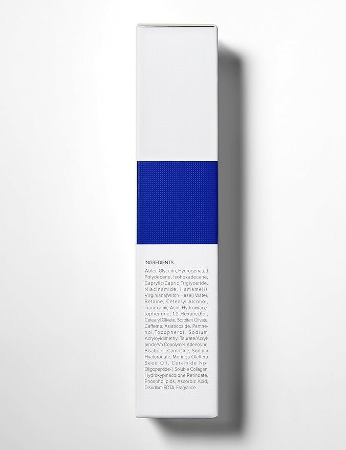 Retinol Eye Cream for Dark Circles with Caffeine Peptides Niacinamide Tranexamic Acid, Under Eye Cream for Puffiness and Eye Bags, Hydrating Firming Korean Eye Care 1.06 oz Silver