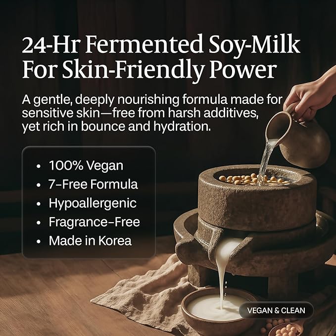 Fermented Tofu Collagen Jelly Cream - 80% Fermented Soy Milk + Bean Essence + Niacinamide - Korean Glass Skin Tightening, Daily Facial Moisturizer (1.69 fl.oz | 50ml)