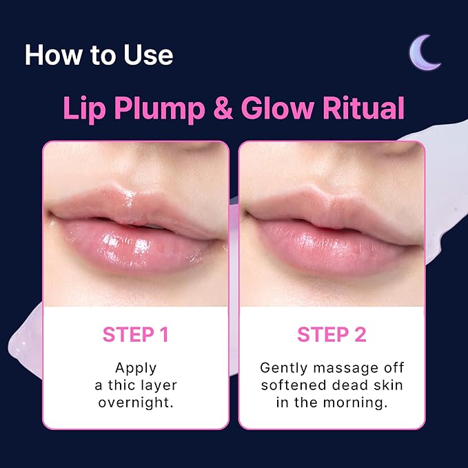 Perfect Sleep Lip Collagen 0.50fl.oz, Intensive Collagen Lip Sleeping Mask Infused with Peptides, Rice Protein & Willow Bark Extract for Overnight Plumping, Repairing & Smoothing, Korean Lip Treatment
