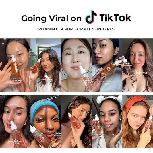 SERUMKIND Vitamin C Serum for Face Korean Skincare – Brightening for Dark Spots, Pore Refining, Discoloration Correcting – With Niacinamide – Reduces Fine Lines and Wrinkles