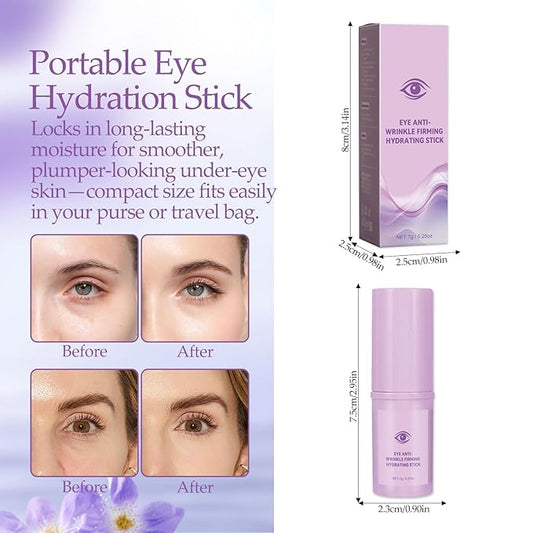 Eye Balm Stick, Under Eye Stick for Puffiness & Fine Lines, Portable Anti-Aging Moisturizer Wrinkle Balm for Eyes, Face & Neck 0.25 Fl Oz