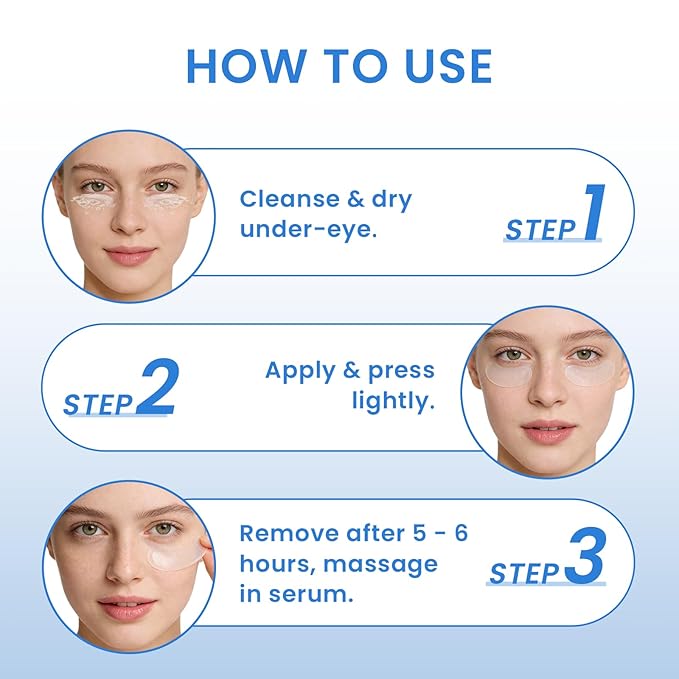 Micro-Dart Under Eye Patches for Puffiness, Dark Circles & Fine Lines | Hyaluronic Acid, Retinol, Collagen, Peptides, Vitamin C & Niacinamide | Korean-Inspired Eye Care (8 Pack)