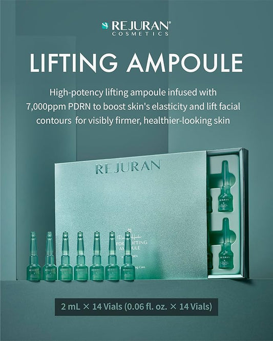 REJURAN® Recover c-PDRN® Lifting Ampoule - High Concentration Original PDRN Serum for Collagen Boost, Deep Hydration, Skin Soothing, Gentle Formula & Intensive Anti-Aging Korean Skincare. (2ml x 14)