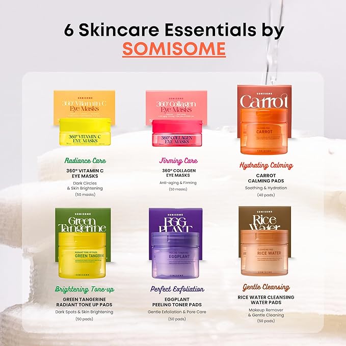 360° Vitamin C Eye Masks – Korean Under Eye Patches for Puffy Eyes & Dark Circles, Lifting Eye Tone Up with Niacinamide & Bakuchiol, Hydrating and Soothing 50 Masks