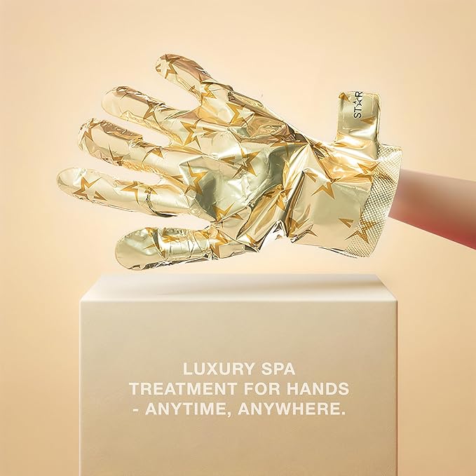STARSKIN VIP Gold Mask Hand, Revitilizing Hand Mask for all Skin Types, Korean Skin Care, Hydrating and Moisturizing with Shea Butter and Bulgarian Rose Oil, K Beauty Skincare (1 Pack)