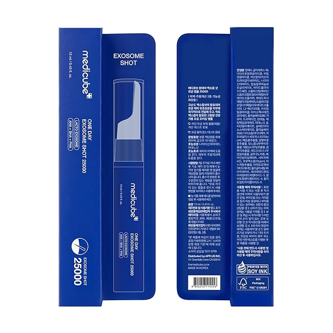 medicube Zero Exosome Shot 25,000 PPM Spicule Facial Serum | Liquid Skin Booster Serum | Exosome, AHA+BHA+PHA | Pore Care, Dead Skin Cells, Skin Texture | Korean Skin Care 0.43 fl.oz
