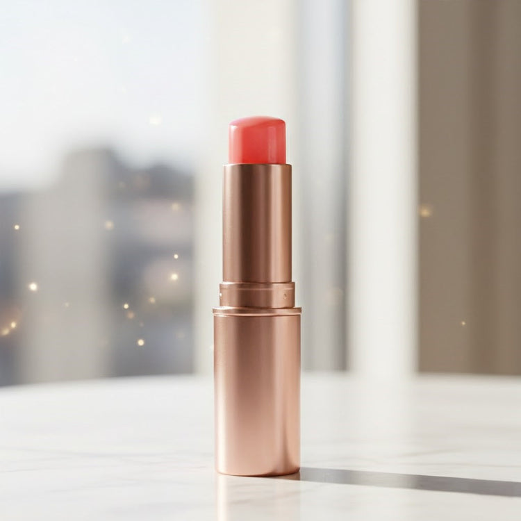 Moisturizing sheer tinted lip glow balm