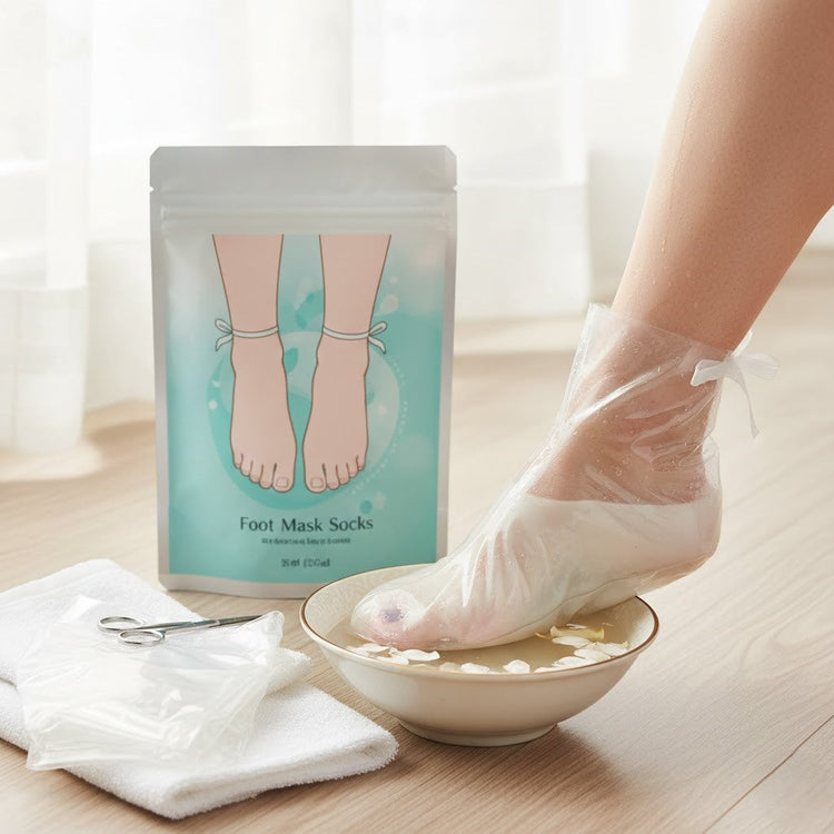 Exfoliating foot peel mask for soft feet