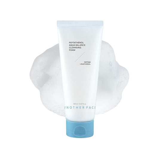 ANOTHERFACE PEPTATHENOL™ Aqua Balance Cleansing Foam 5.07 Fl. Oz., Peptied, Panthenol, Daily Low pH Facial Deep Cleanser, Hydrating Bubble Foam, Korean Skin Care, Mild for Sensitive Skin, Vegan
