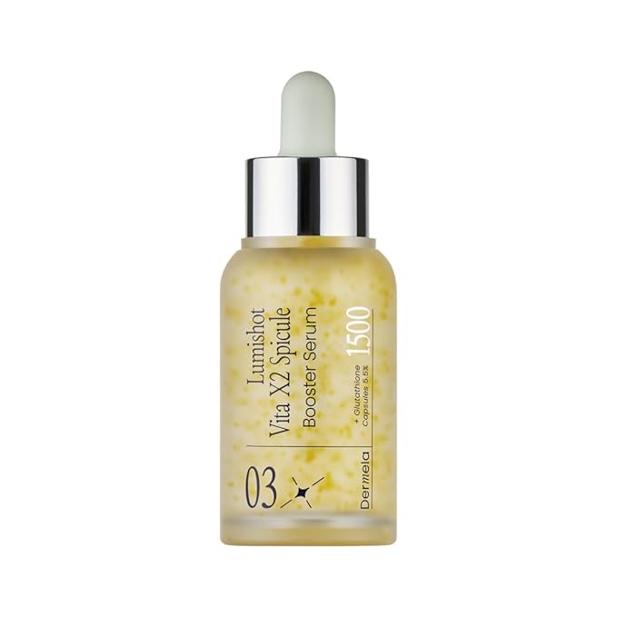 Lumishot Vita X2 Spicule Booster Serum, Vegan Spicules with Vitamin C + Niacinamide, Glutathione & Panthenol, Brightening & Texture Care 1.01 fl oz (30ml) | Korean Face Serum for Uneven Tone