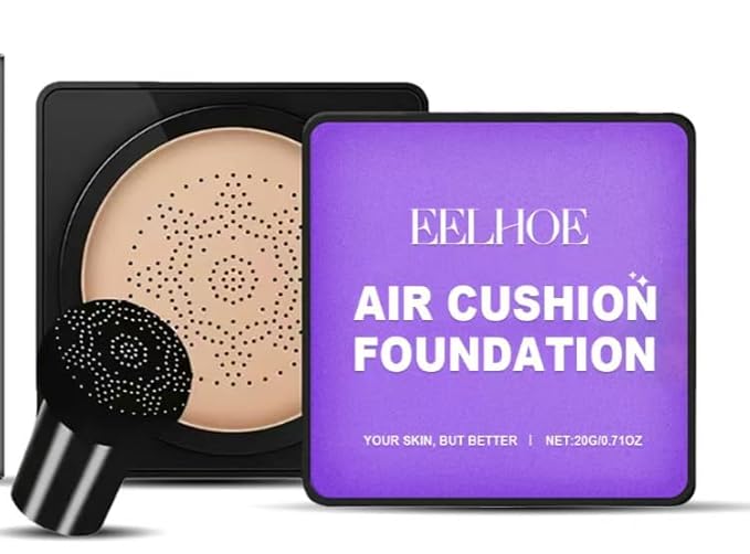 Elixir Cream Flawless Radiant Skin Instantly, Korean BB Cream Mushroom Head Foundation Cushion - Natural Look & Hydrating, Water & Sweat-Proof (01# Natural Warm Honey