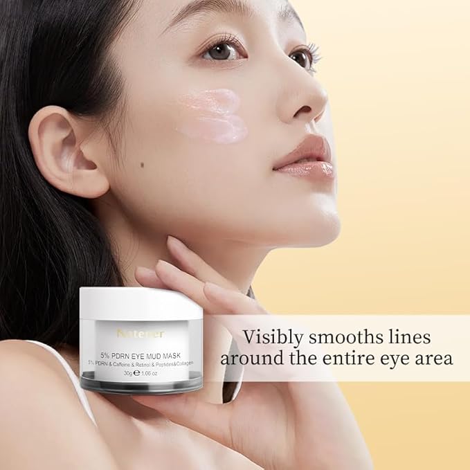 5% PDRN Eye Cream Clay Mask, DIY Under Eye Patches for Puffy eyes, Dark Circles & Wrinkle Custom Fit on All Face | Caffeine, Retinol, Collengen, Peptides, Hyaluronic - Korean Popular EyeCare - 1.06OZ