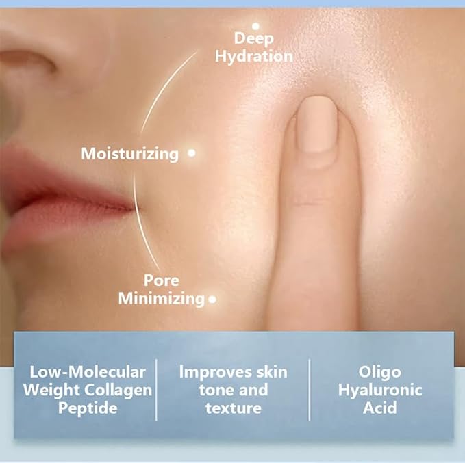 (5pc) Crystal Collagen Facial Mask, Deep Hydrating Overnight Hydrogel Face Mask, Firming & Anti-Aging Collagen Sheet Mask for Wrinkles, Pore Refining Korean Skincare for Women & Men