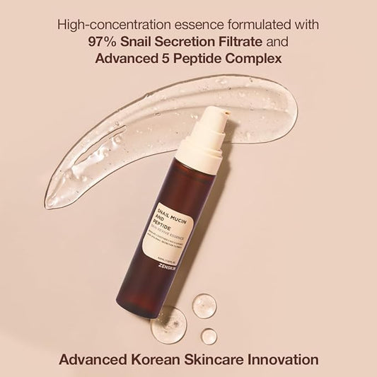 Snail Mucin Essence, Korean Hydrating Serum with Snail Mucin, Hyaluronic Acid, and Skin Revitalizing Ingredients for Smooth Skin, 100ml