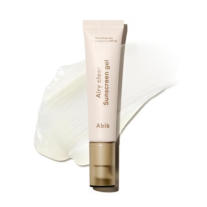 Abib Airy Clear Sunscreen Gel SPF30 1.01 fl.oz / 30 g (Semi- matte) | Korean Suncreen, Suncare, Sunblock, No White cast, Primer poreless