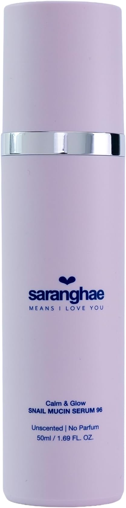 Love Saranghae Calm & Glow Snail Mucin Serum 96 – Hydrating Facial Essence with Korean Skincare Formula for Smooth, Dewy Skin – Lightweight, Non-Sticky Texture for Daily Use