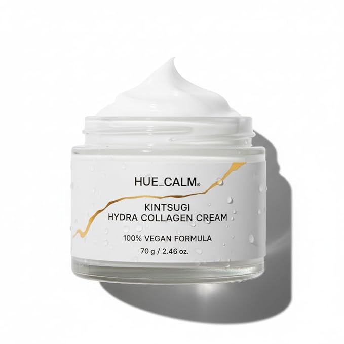 Kintsugi Hydra Collagen Cream – Vegan Face Moisturizer for Pore Care, Hydration & Firming – Clinical Results, 48h Moisture, Hypoallergenic, Korean Skincare