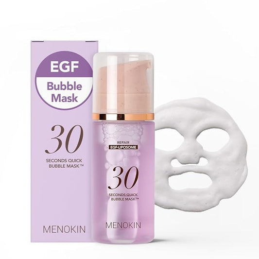 MENOKIN 30 Seconds Quick Bubble Mask [REPAIR] - [EGF Liposome] in Micro-bubbles for Skin Restoration, Hypoallergenic Bubble Capsule for Deep Repair, Korean Skin Care Essential, 70 Uses, fl.oz
