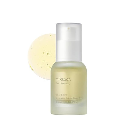 mixsoon Bean Essence-Exfoliating, Hydrating, Fermented Bean Extract, Gentle Formula for Smooth Skin 20ml / 0.68 fl.oz. Korean Glass Skin Care