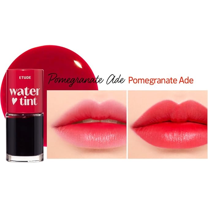 ETUDE Dear Darling Water Tint – Pomegranate Ade | Korean Lip Stain & Lip Tint for Hydrated Pink Lips, Smudge-Proof Long-Lasting Lip & Cheek Makeup | K-Beauty Gift, Stocking Stuffers