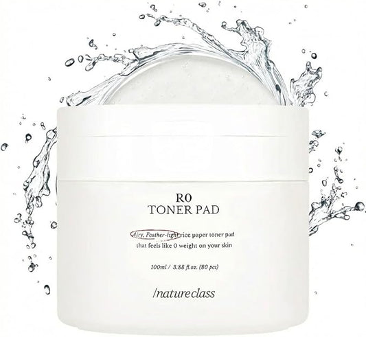 R0 Exfoliating Toner Pads – Hydrating Face Pads for Pore Care, Hyaluronic Acid, Korean Skin Care, Sensitive Dry Skin, Rice Water, Vegan, 80 Count