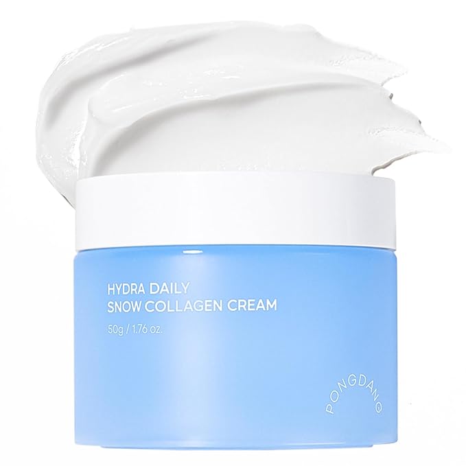 PONGDANG Daily Snow Collagen Cream | Intense Hydration & Cooling Formula | With Collagen, Cabbage Extract & Redness Relief | Deep Moisture for a Fresh, Soothing Finish | Korean Skin Care