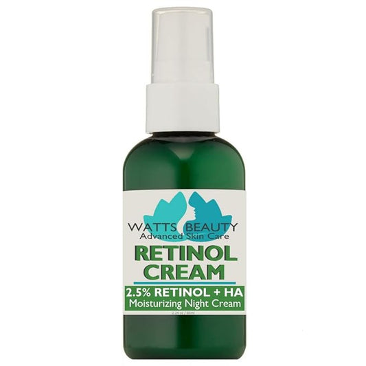 2.5% Retinol Cream for Face and Body - Lightweight, pore-friendly cream containing anti-aging retinol, hyaluronic acid, vitamin E, vitamin B5, and jojoba oil for all skin types - 2.24 oz
