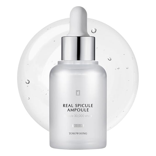 TOSOWOONG Real Spicule Ampoule with 30,000 Shots, Niacinamide, Panthenol, Liquid Skin Booster Serum, Pore Minimizer, Exfoliating, Dead Skin Cells, Skin Texture, Korean Skincare, 30ml, 1.01 fl. oz.