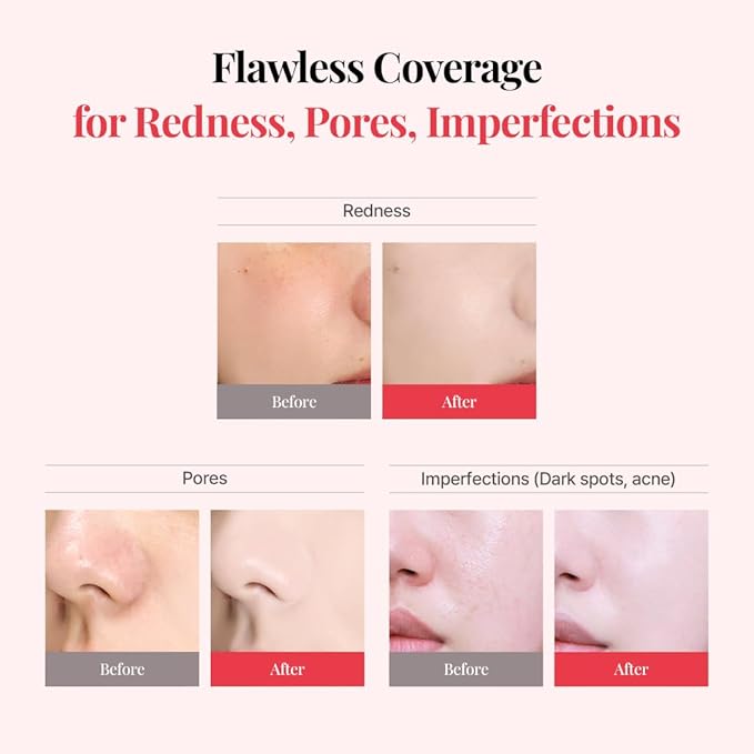 Hanskin Code on Double D Cream Foundation, Full Coverage Korean BB Cream & Liquid Skin Tint Foundation, Semi-Matte Finish, Lightweight Pore-Perfecting Base, 0.05 Fl Oz * 6colors (STARTER PACK)