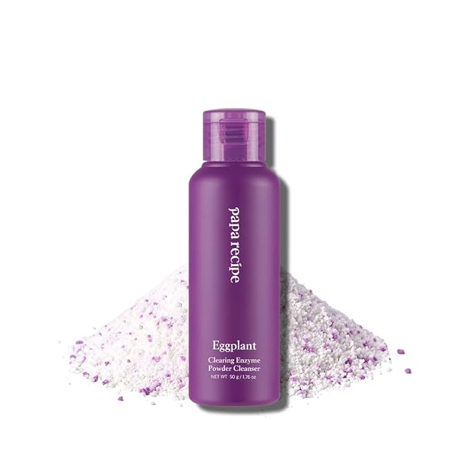 Papa Recipe Eggplant Enzyme Powder Cleanser – Triple Exfoliation with AHA, BHA, PHA – Low pH Korean Skincare Face Wash for Sensitive Skin