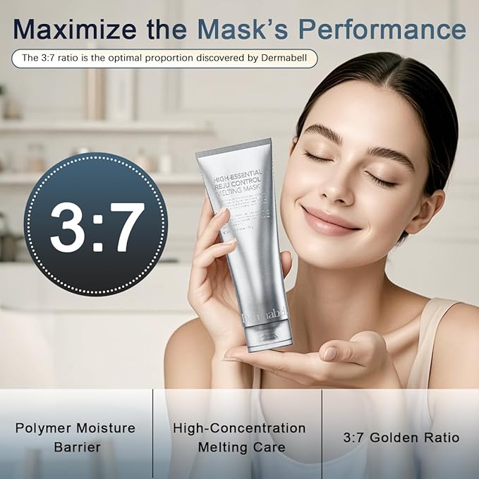 Dermabell Wrapping Mask Collagen Overnight Peel - Off Facial Mask, No Synthetic Resins,Hydrolyzed Collagen for Dry Dull Skin, with Probiotic Ferment 2.53 fl.oz