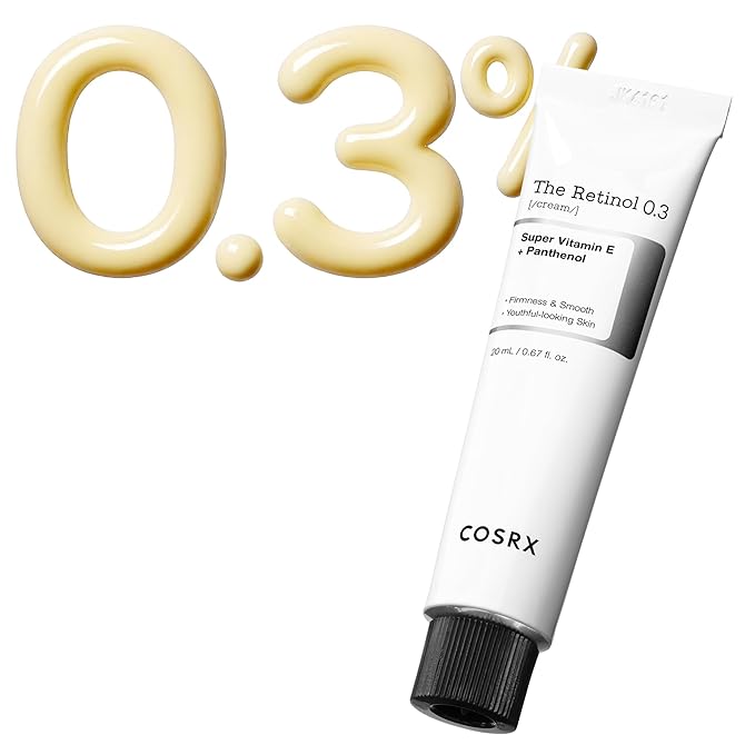 COSRX Retinol 0.3% Cream, 0.67 Oz, Anti-aging Eye & Neck Cream with Retinoid Treatment to Firm Skin, Reduce Wrinkles, Fine Lines, Signs of Aging, Gentle Daily Korean Skin Care