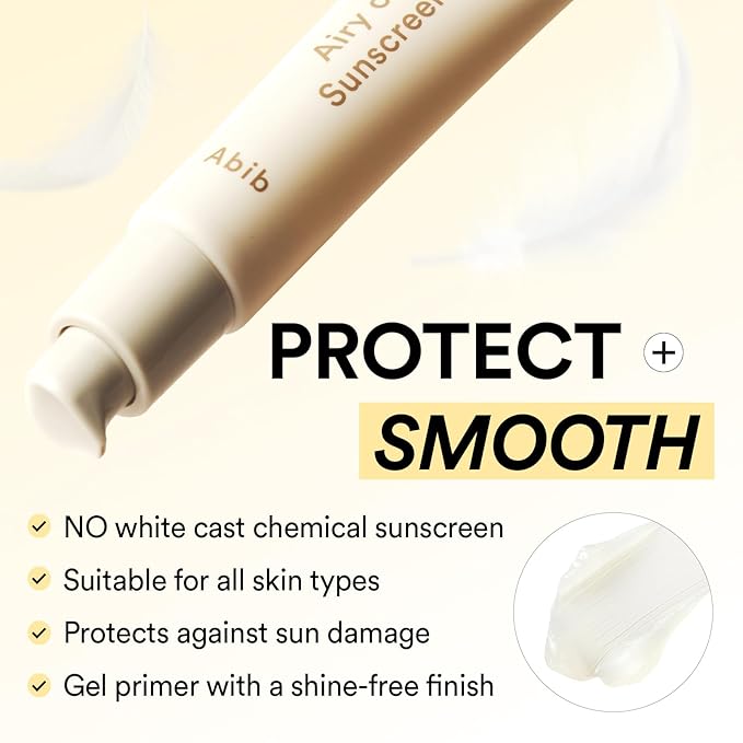 Abib Airy Clear Sunscreen Gel SPF30 1.01 fl.oz / 30 g (Semi- matte) | Korean Suncreen, Suncare, Sunblock, No White cast, Primer poreless