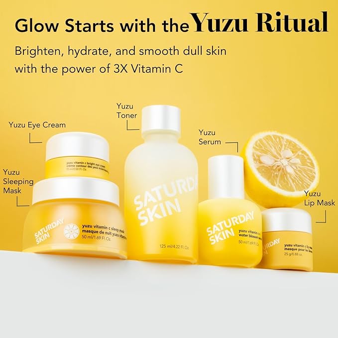 Vitamin C Serum For Face From Yuzu - Brightening Formula With Hyaluronic Acid 7 Peptide Mix And Niacinamide, Deeply Hydrate, Improve Uneven Skin Texture, Vegan, Korean Skin Care (50 ml)