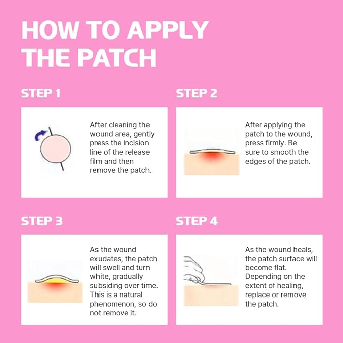 Fermented Korean Acne Patch for Face – Hydrocolloid Spot Patch for Pimples, Blemish Treatment, Vegan Invisible Pimple Patch, Zit Cover for Day & Night, Skincare for Oily and Sensitive Skin - 44 Pcs