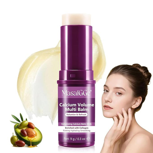 VOFANK Calcium Volume Multi Balm, Calcium Volume Multi Balm Stick, Korean Anti Wrinkle Balms, Firms Skin, Repairs and Moisturizes Calcium Stick for Eyes, Face, Neck