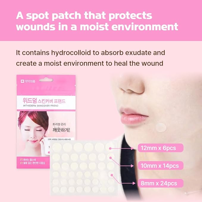 Fermented Korean Acne Patch for Face – Hydrocolloid Spot Patch for Pimples, Blemish Treatment, Vegan Invisible Pimple Patch, Zit Cover for Day & Night, Skincare for Oily and Sensitive Skin - 44 Pcs