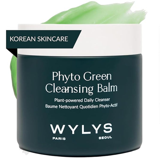 Korean Green Cleansing Balm Makeup Remover All Natural K Beauty | Gentle Daily Face Cleansing Balm for Dry Skin | Jojoba, Babassu, Apricot, Green Tea Oil & More
