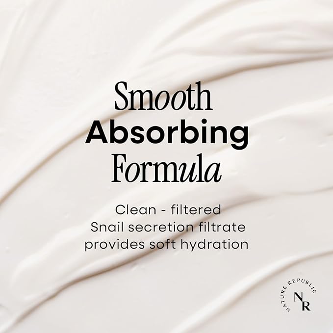 Nature Republic Snail Mucin Cream – Hydrating Korean Moisturizer for Repair & Glow, K-Beauty Skincare, Anti-Aging Facial Cream, 52mL / 1.75 Fl.Oz